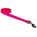 Fly Free Zone,Inc. 6 ft. Nylon Webbing Dog Leash; Neon Pink - Medium FL17716